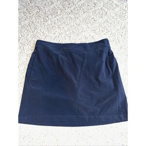 Womens J. Jill Fit Active Skort Navy  Athletic Skirt Built-In Shorts Pocket Sz M